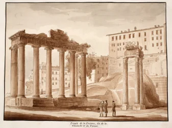 The Temple of Fortune, Known as the Temple of Concord and the Temple of Jupiter Tonans, 1833